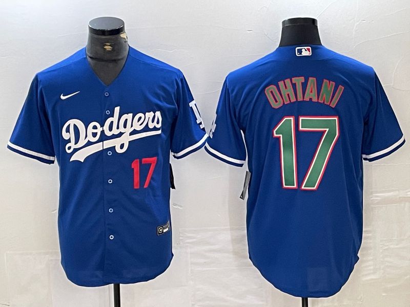 Men Los Angeles Dodgers 17 Ohtani Blue Nike Game MLB Jersey style 23